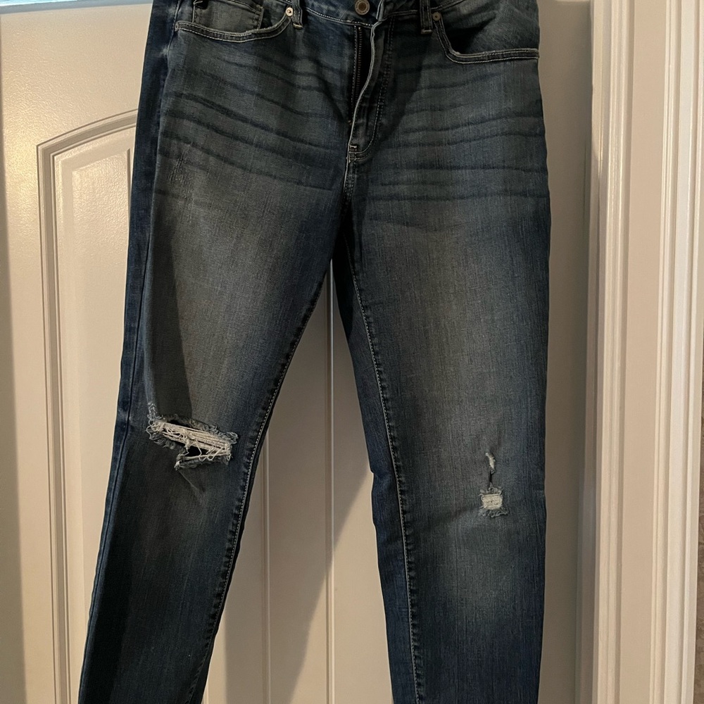 KanCan Dark Blue Distressed Skinny Jeans